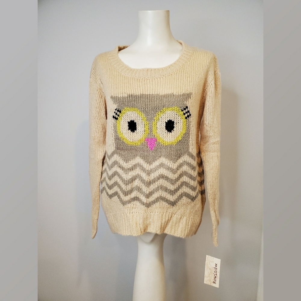 Rewind Owl Sweater New with Tags Size Small